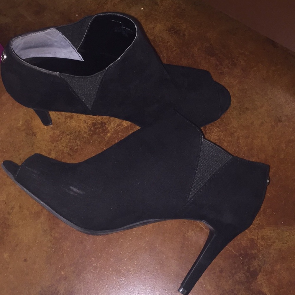 Black Open Toe Bootie